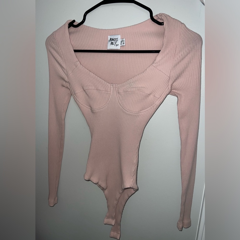 Princess Polly pink long sleeve body suit